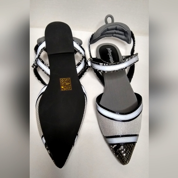 Jeffrey Campbell Python Snakeskin Point toe mesh flats loafer shoes Size 9 - Picture 6 of 8